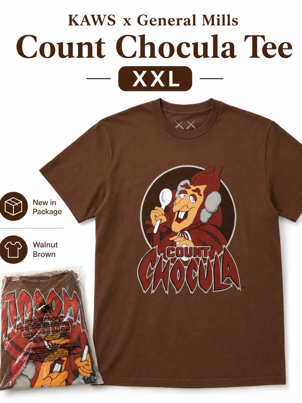KAWS x General Mills Count Chocula Shirt XXL
